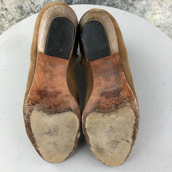 Woman by Common Projects Women's EU 36 (US 6) Brown Leather Side Zip Ankle Boots - Picture 10 of 14